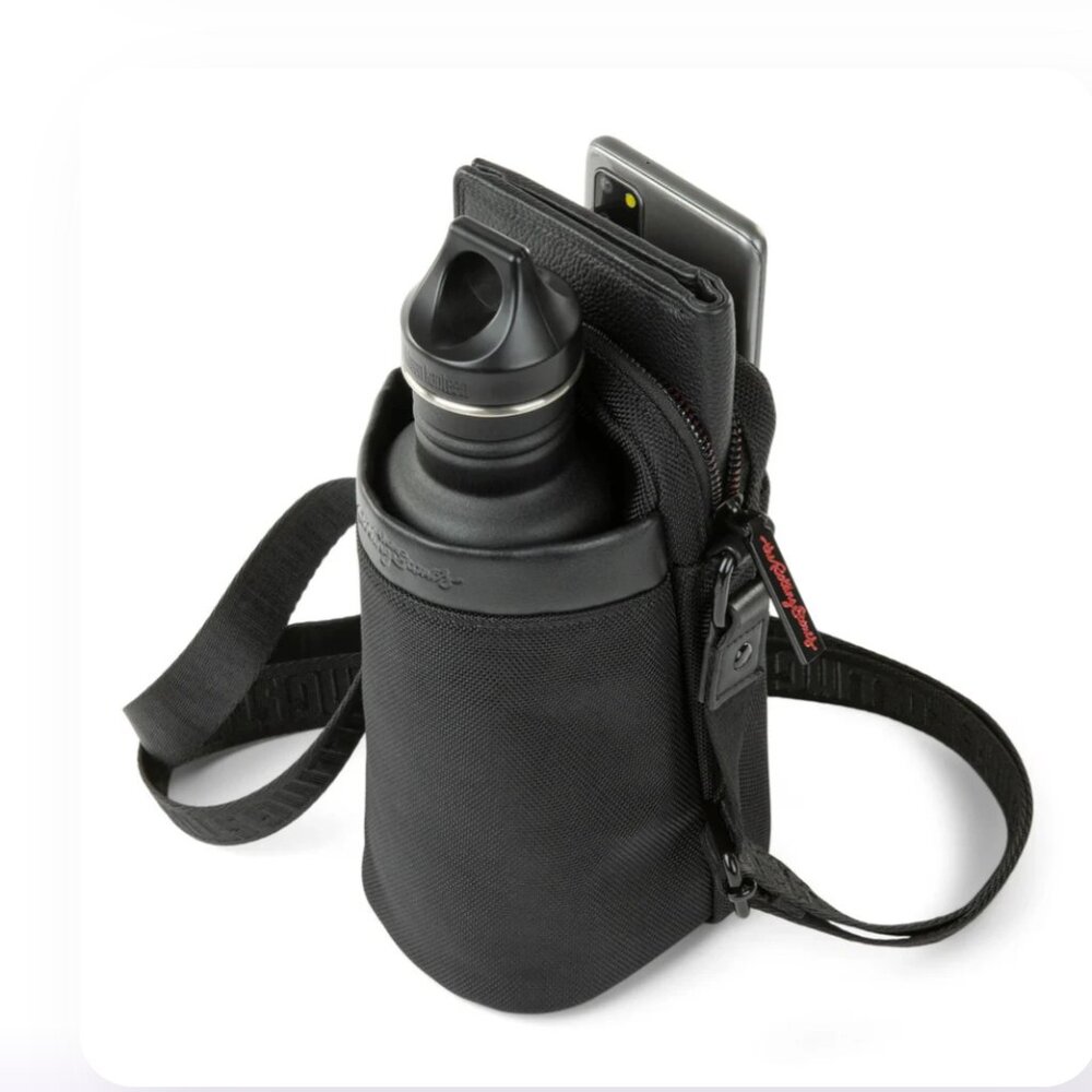The Rolling Stones Black Shoulder Bag with Minimalist Design
